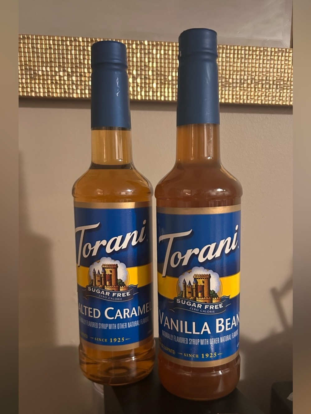 Torani Sugar Free Rare- Salted Caramel & Vanilla Bean 25.4oz each plastic NEW